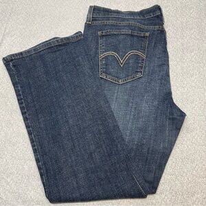 Levi’s 515 Bootcut Jeans Size 16S Medium Dark Wash Stretch Denim